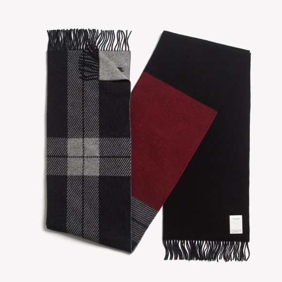 rag & bone mixed check scarf